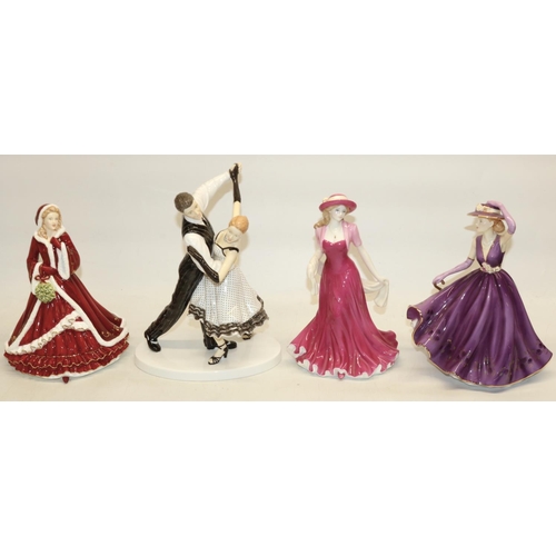 646 - Royal Doulton figures: The Quick Step HN5448, H23cm; Classics collection Easter Parade, H23cm; and a... 