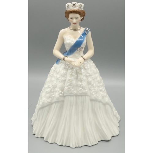 654 - Royal Worcester figurine, Her Regal Majesty, limited edition 195/4950, H23cm