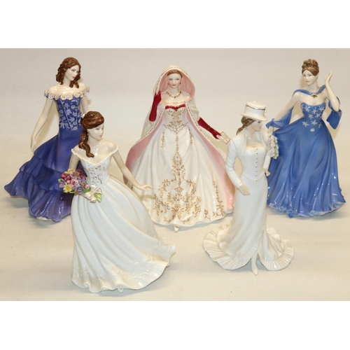 657 - Royal Worcester figures: With Love CW737 H24cm, Summertime limited edition 915/7550 CW809 H24cm, Moo... 