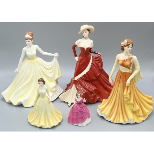 659 - Coalport figures: Minuettes 'Jessica' H9cm, Sindy Coalport Collector Members Exclusive H13cm, Coalpo... 