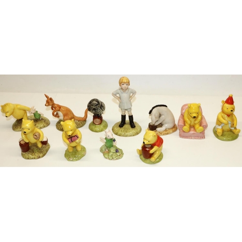 676 - Royal Doulton The Winnie The Pooh Collection figures: Winnie the Pooh and the Honey Pot WP1, Pooh an... 