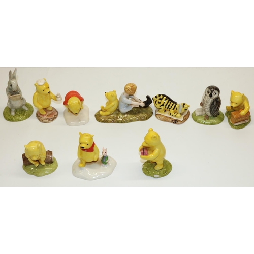 677 - Royal Doulton The Winnie the Pooh Collection figures: Winnie the Pooh and the Paw-Marks WP3, Tigger ... 