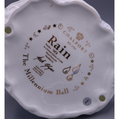 83 - Coalport Millennium Ball series figure: Rain, limited edition 1057/2500, H28cm, boxed with certifica... 