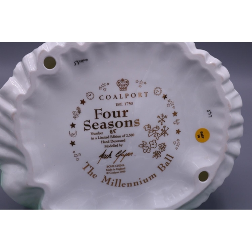 85 - Coalport Millennium Ball series figure: Four Seasons, limited edition 85/2500, H28.5cm