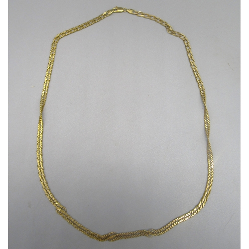 785 - 9ct yellow gold chain necklace, stamped 375, L50.5cm, 7.8g