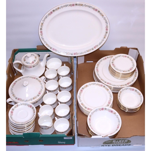 714 - Comprehensive Paragon Belinda 67 piece dinner, dessert and tea service, 8 covers (2 boxes)