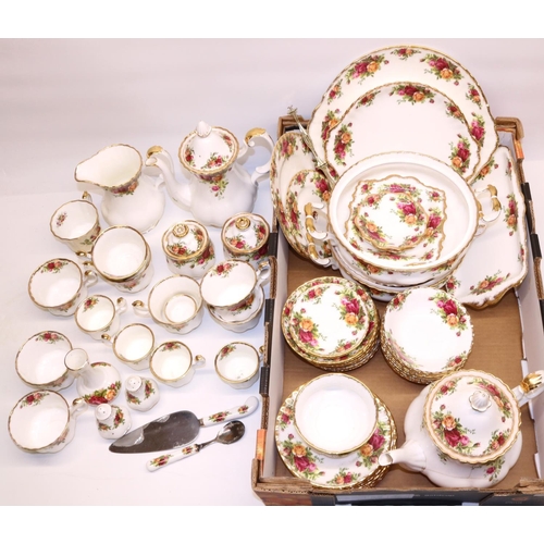 717 - Royal Albert Old Country Roses 61 piece tea and coffee service comprising tea cups, coffee cups, sau... 