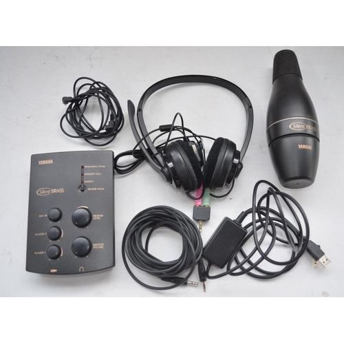 64 - Yamaha Silent Brass set incl. Personal Studio Model ST7 control unit, a PM7 Trumpet Pickup Mute, pai... 