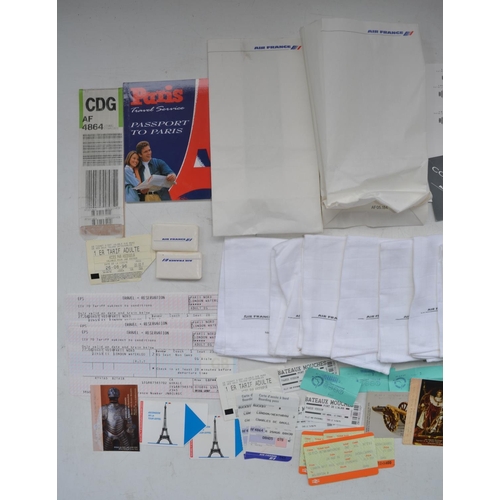 494 - Four Concorde certificates of Travel via Air France, 3 Concorde paper/envelope packs, 3 Air France b... 