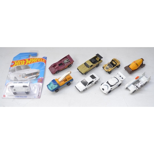 511 - Collection of Hotwheels diecast car models  incl. rare vintage Heavyweights Tow Truck. Also included... 