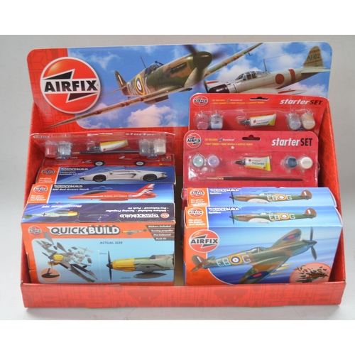 513 - Collection of unbuilt Airfix kits incl. 5 Quickbuild kits (checked and complete except Messerschmitt... 