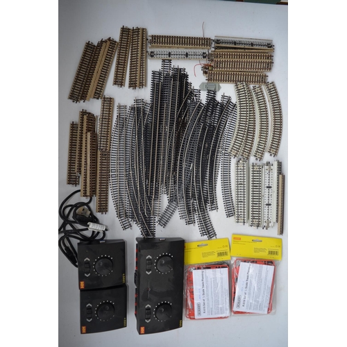 519 - Extensive collection of OO gauge railway scenic accessories, Hornby and Marklin track, controllers, ... 