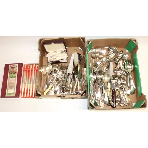 393 - Quantity of EPNS cutlery (2 boxes)