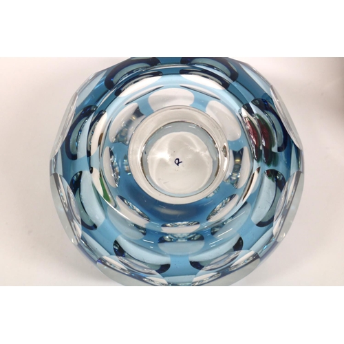 397 - Caithness glass 'Floribunda' limited edition paperweight 33/75, and a Perthshire type faceted blue g... 