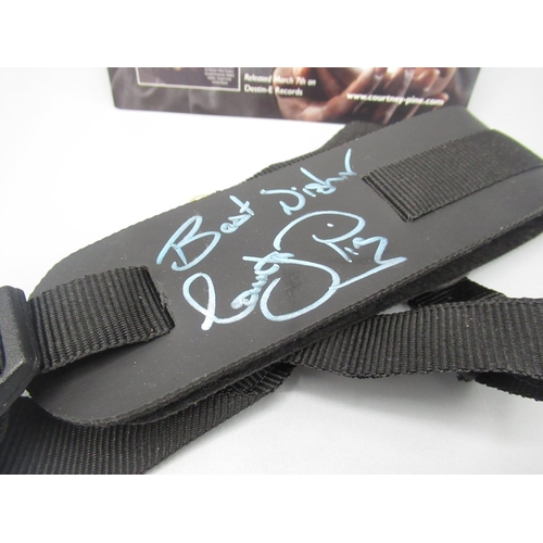 467 - Signed Courtney Pine Saxophone strap with Live Tour 2011 date pamphlet