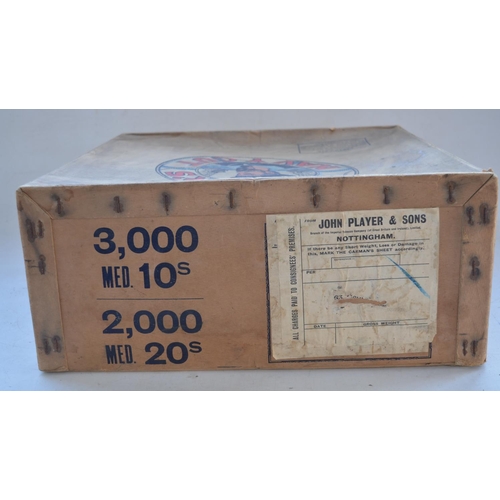 john player navy cut cigarettes Two vintage John Player's Navy Cut Cigarette shipping boxes (wood and card,  largest W59.5xD42xH30.3c