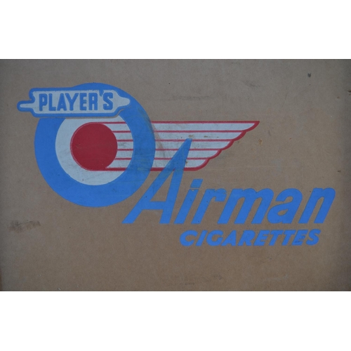 players airman cigarettes Two vintage John Player's Navy Cut Cigarette shipping boxes (wood and card,  largest W59.5xD42xH30.3c