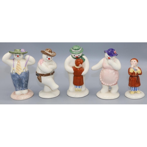 284 - Royal Doulton The Snowman Gift Collection figures: Cowboy Snowman DS6, Thank You Snowman DS4, Stylis... 