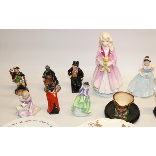 285 - Royal Doulton figures: Faith HN3082 limited edition 578/9500, Bridesmaid HN2874, Balloon Seller HN21... 