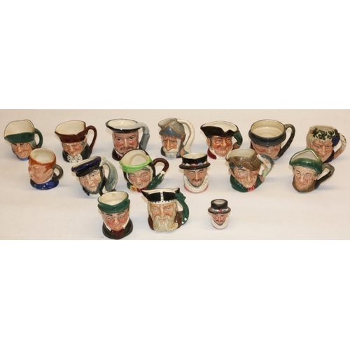 286 - Large collection of Royal Doulton character jugs, incl. The Three Musketeers Athos D6439, Porthos D6... 