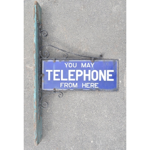 1296 - Vintage enamelled steel plate sign 