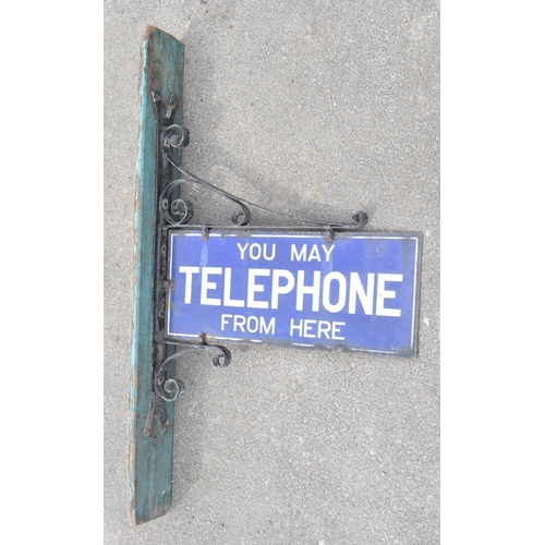 1296 - Vintage enamelled steel plate sign 