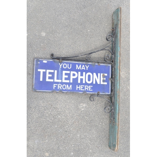 1296 - Vintage enamelled steel plate sign 