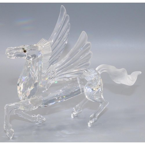 345 - Swarovski Crystal glass ornament: The Pegasus, Fabulous Creatures annual edition 1998, H12.5cm, with... 