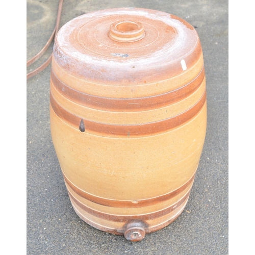 1309 - Salt glazed cider barrel, H53cm