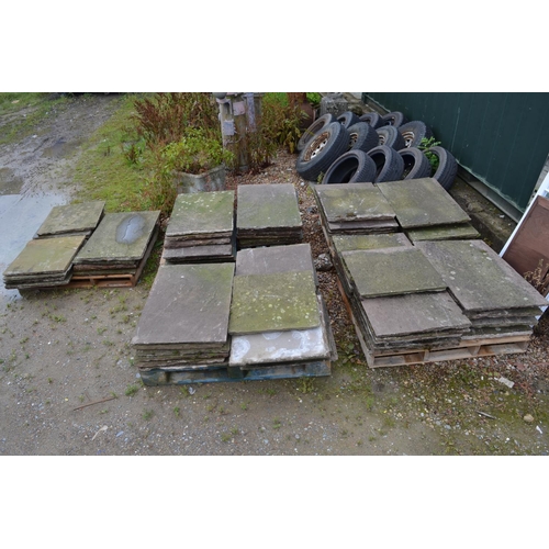 1317 - Five pallets of Indian flagstone slabs. 2 sizes, 85x56cm and 56x56cm