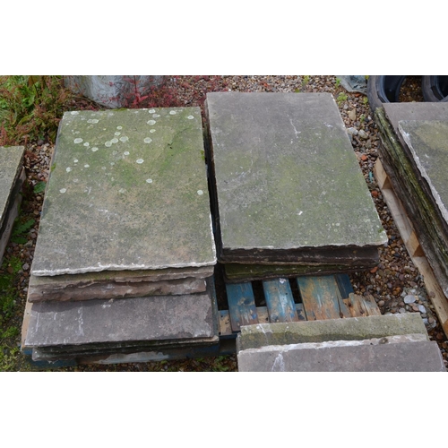 1317 - Five pallets of Indian flagstone slabs. 2 sizes, 85x56cm and 56x56cm