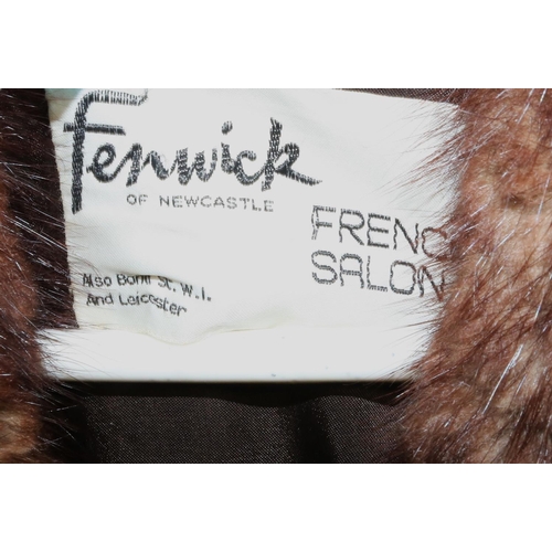 252 - Fenwick of Newcastle French Salon lady's 3/4 length fur coat, Catherine Clarke Ltd Harrogate fur sto... 