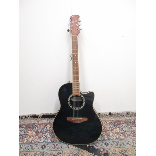 401 - Applause by Ovation, Model No. AE 28M, 6 string electro-acoustic guitar, serial no. 3713012, with fi... 