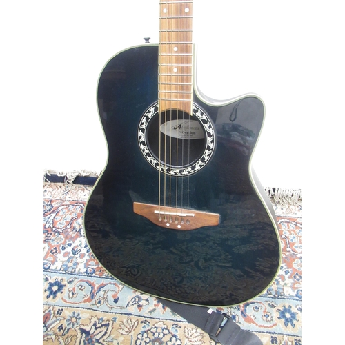 401 - Applause by Ovation, Model No. AE 28M, 6 string electro-acoustic guitar, serial no. 3713012, with fi... 