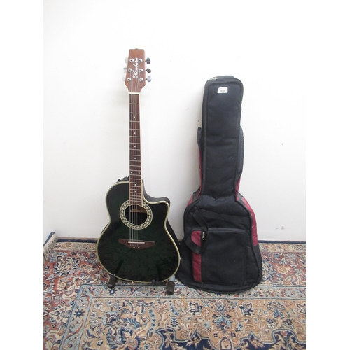 408 - Kimbara model no. KS-57EQ DGS, made in Peoples Republic of Korea, 6 string electro-acoustic guitar w... 