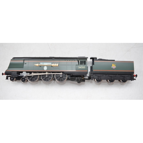 506 - Three boxed Hornby OO gauge electric steam engine models to include R646 OO gauge Battle of Britain ... 