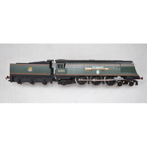 506 - Three boxed Hornby OO gauge electric steam engine models to include R646 OO gauge Battle of Britain ... 