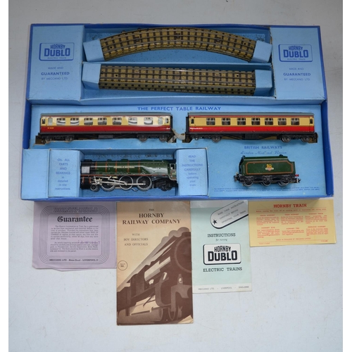 508 - Vintage boxed Hornby Dublo OO gauge EDP12 electric Passenger Train set with BR Duchess Of Montrose l... 