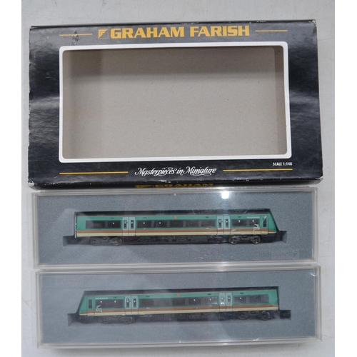 515 - Two boxed Graham Farish (By Bachmann) N gauge 2 car DMU electric train sets to include 371-425 Class... 