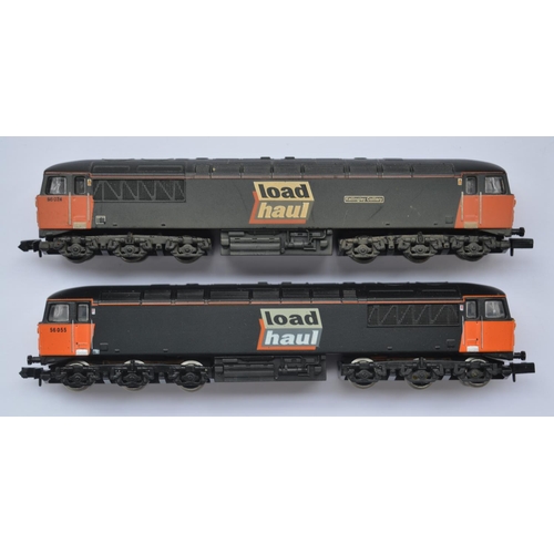 524 - Boxed Graham Farish (By Bachmann) N gauge 371301 weathered Class 56 56074 Diesel 