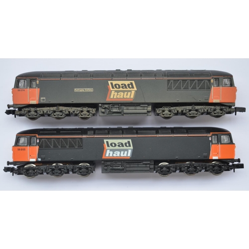 524 - Boxed Graham Farish (By Bachmann) N gauge 371301 weathered Class 56 56074 Diesel 