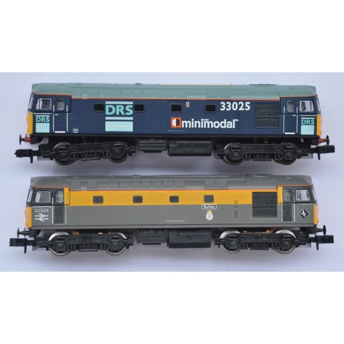 528 - Graham Farish (By Bachmann) N gauge 371-125K Class 33 DRS Livery (in replacement box) and an origina... 