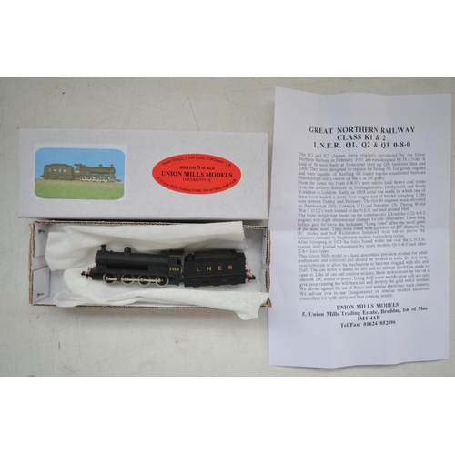 532 - Two Minitrix N gauge electric steam train models to include N207 BR Class 9F 2-10-0 92018 and N202 I... 