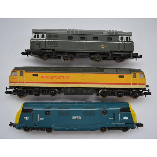 533 - Three N gauge diesel electric train models to include Graham Farish Class 47/8 47803 