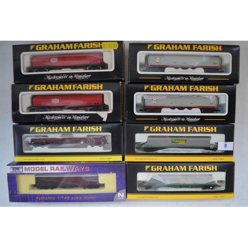 535 - Collection of N gauge goods wagons from Bachmann, Dapol and Graham Farish, incl. boxed, boxed wagons... 