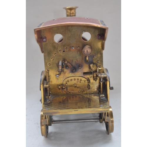 492 - Attractive all metal model of an early steam locomotive, possibly live steam, likely scratch built o... 