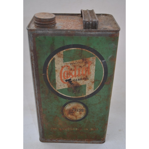 337 - Three vintage oil cans to incl. Shell and Castrol, 2 RAC badges, an Enots No10A 1930 oiler, a vintag... 