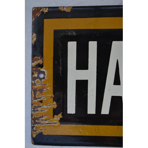 356 - Plate steel enamel advertising sign for Harley Davidson Motorcycles, 61.1cm x 46.5cm