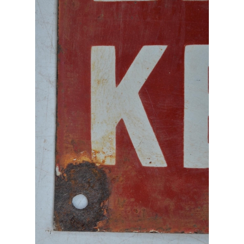 362 - Plate steel enamel advertising sign for Esso Elephant Kerosine, 61cm x 30.5cm