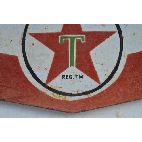 371 - Plate steel enamel advertising sign for Texaco, 44.9cm x 29.7cm